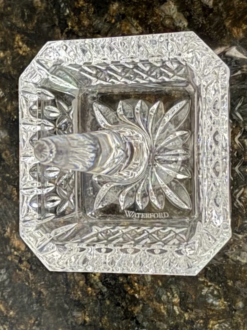 Waterford Lismore Crystal Square Ring Holder | 3” Ring Dish | Made in Slovenia